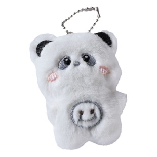 Cute Plush Pendant Small Items Cartoon Giant Panda Doll Keychain Rabbit Frog Bag Jewelry Accessories Cross Border