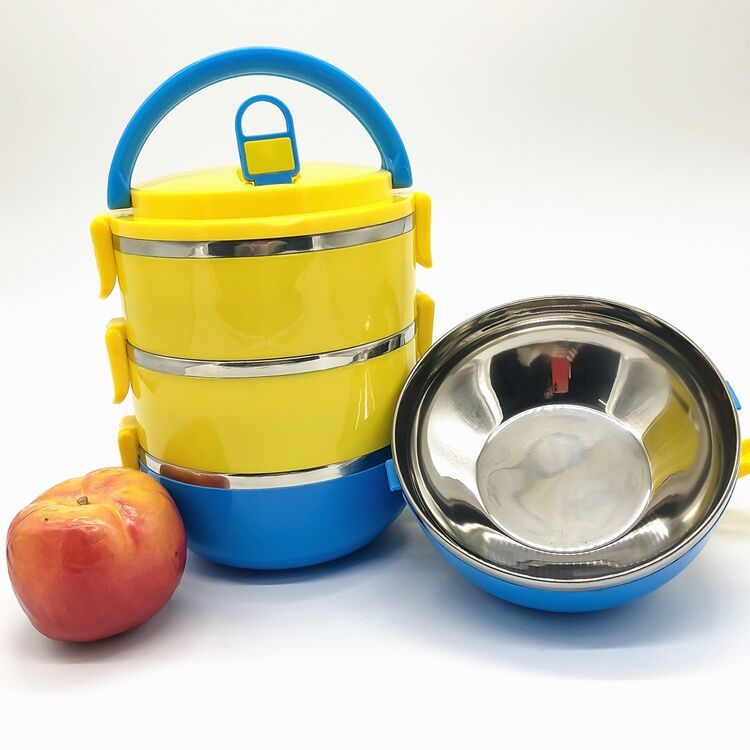 wholesale student Easy Cartoon Lunch box customized heat preservation Lunch box double-deck Plastic box originality gift