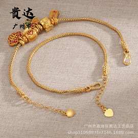 古法金银色保色百搭蛇骨链可串珠手链项链脚链 手工DIY手串配饰