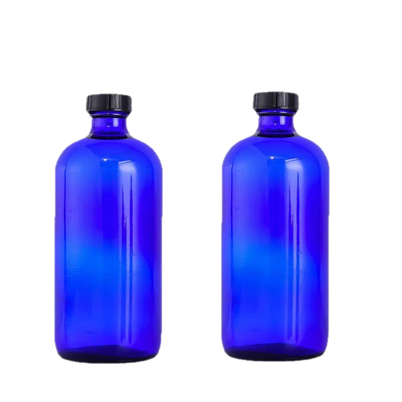 Botella de vidrio sellado de Boston marrón con una pequeña boca protegida de la luz, botella de reactivo químico de gran capacidad, botella de alta borosilicona