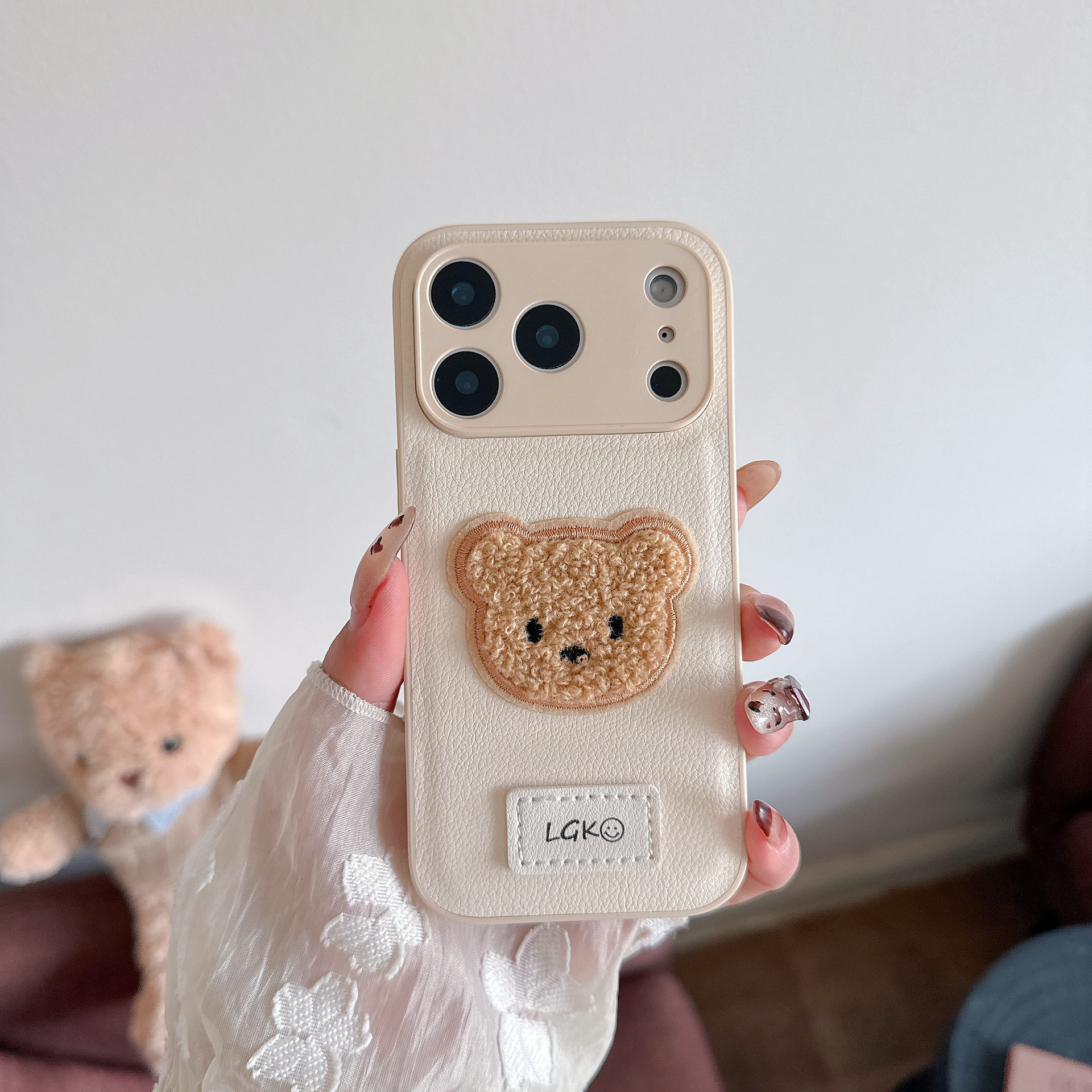 Nuevo iPhone17ProMax caso de teléfono celular, accesorios de piel de oso, caso de protección contra caídas, Apple 17 al por mayor image 13