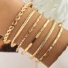 Fashionable glossy multilayer women's bracelet, set, decorations, European style, new collection, wholesale