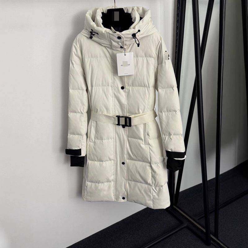 Nanyou 90% White Duck down Filled Long-Sleeved Hooded Slim Ski Jacket down Jacket with Safety Buckle Belt for Women Nanyou 90% White Duck down Filled Long-Sleeved Hooded Slim Ski Jacket down Jacket with Safety Buckle Belt for Women
