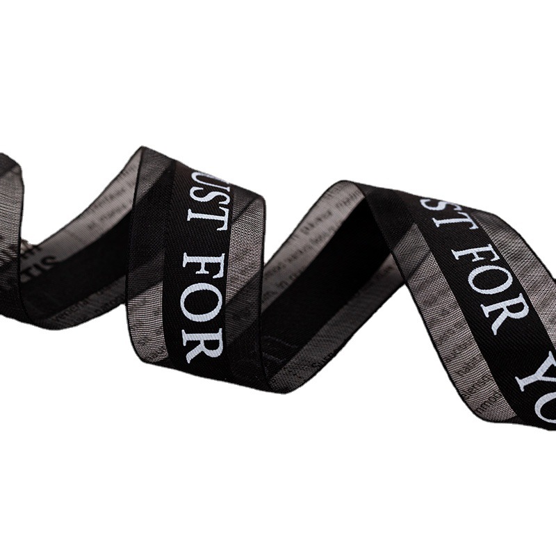 Cinta de embalaje de flores Inglés regalo de impresión para hornear pastel de embalaje cinta tienda de flores 2,5 cm cinta de nieve