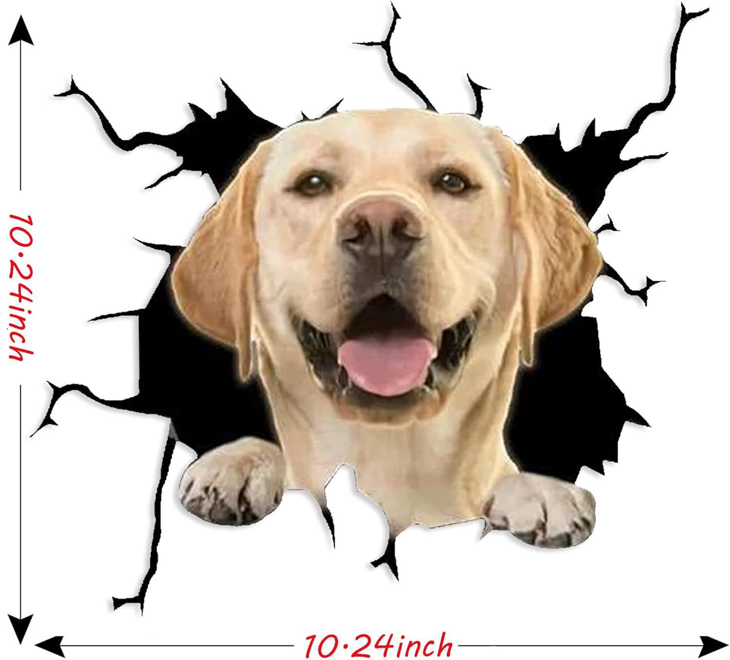 Transfronterizos muchos perros Labrador 3D animal auto decoración pegatinas vinilo ventana pegatinas parachoques