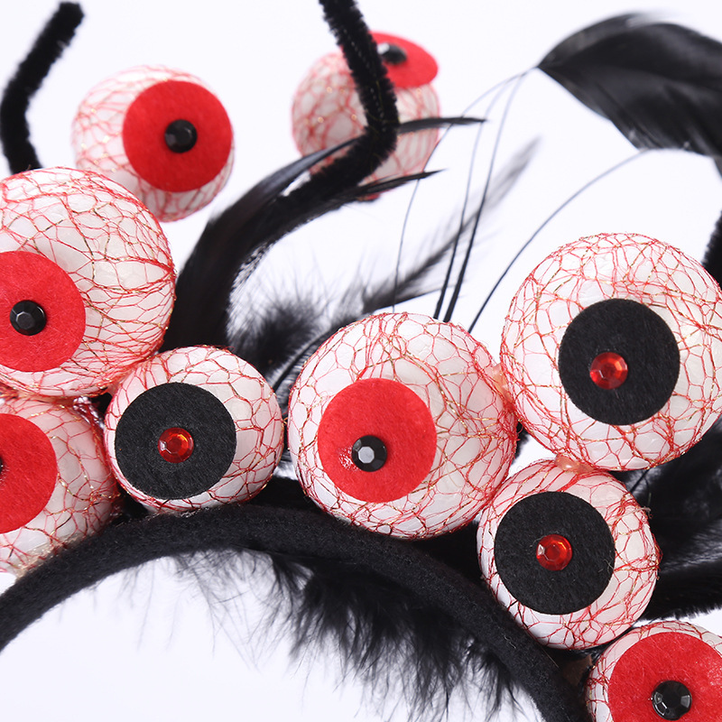 Mixing, Lace Material Women's Hip-Hop Funny Halloween Pattern Mixing Lace Hair Band