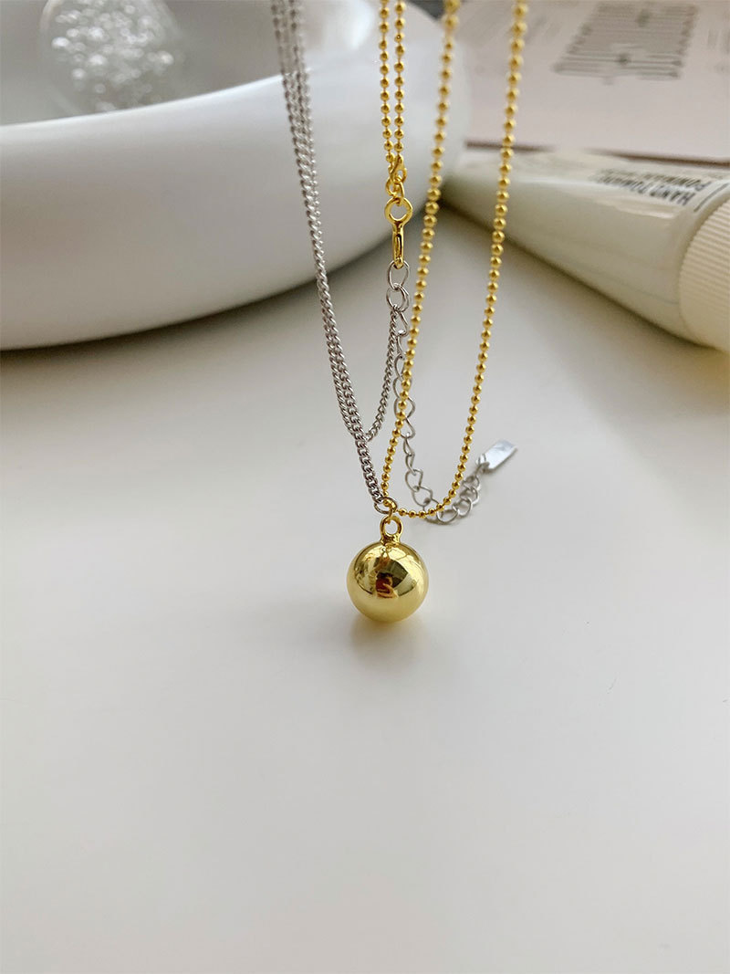Asymmetrische Kugelketten Halskette Aus Silber Im Edlen Design_voghion.com