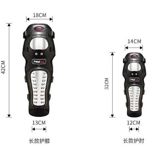 Motocicleta bicicleta de acero inoxidable equipo de protección rodillera codo almohadilla de cuatro piezas fuera de la carretera suministros de equitación resistentes a caídas