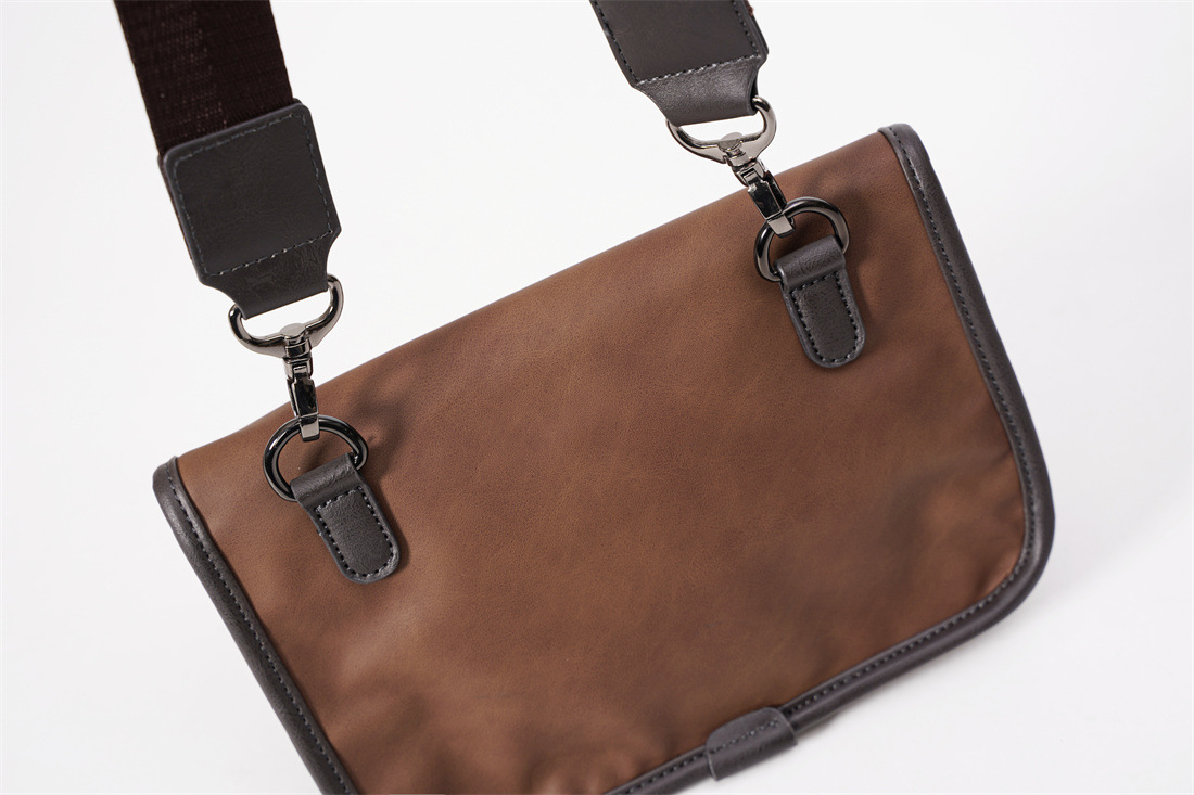 300g Weight Polyester Lining Material Weave Fashion Element Flip Cover Closure Type Sling Strap Strap Type Shoulder Bag Bags Type Casual, Daily, Shopping Occasion Pu Leather Material Plaid, Solid Color Pattern All Seasons Season Men's Gender Classic Style Style Square Shape Men's Plaid Solid Color Pu Leather Weave  Flip Cover Shoulder Bag 31