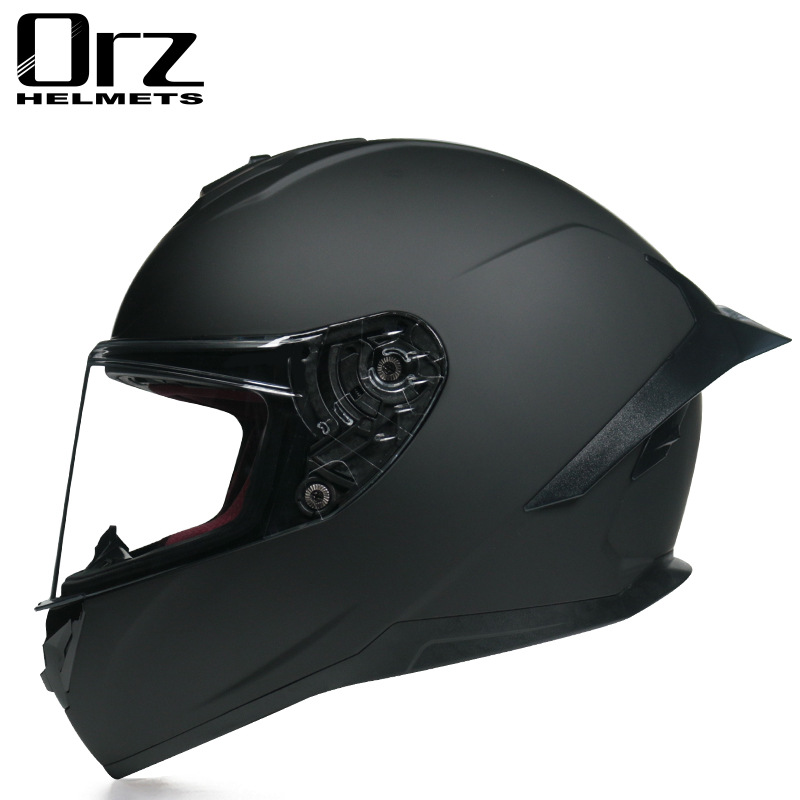 Casco de motocicleta Orz para hombres y mujeres, casco integral de verano con gran alerón trasero para todas las estaciones, certificado por DOT, transfronterizo.
