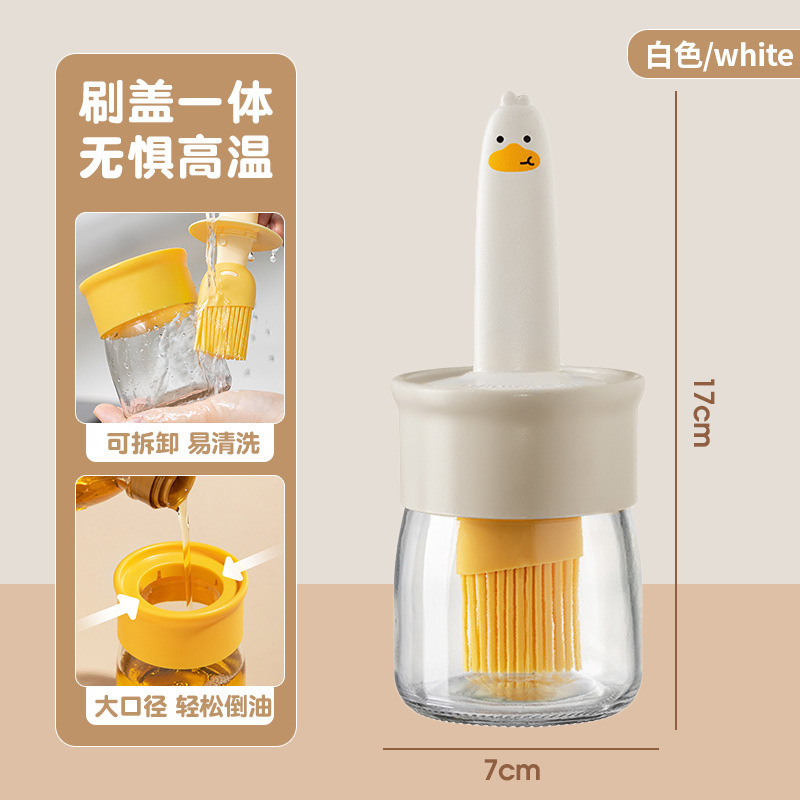 Botella de aceite de pato blanco pequeño