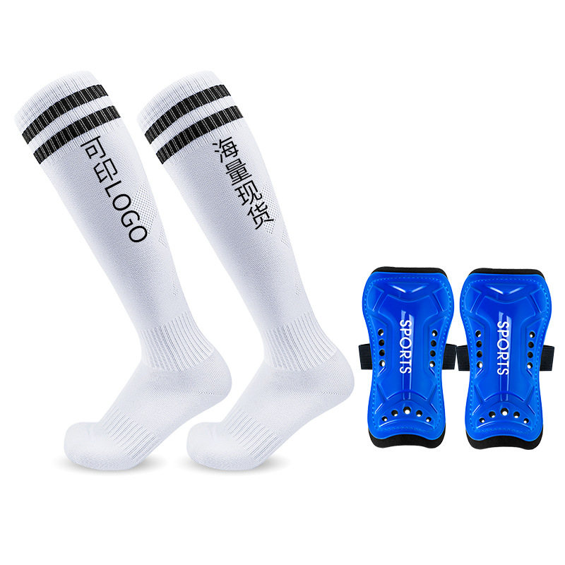 Amazon Cross-Border Sports Protective Gear Set with Straps, Shin Guards, Long Towel-Bottomed Football Socks Set, in Stock