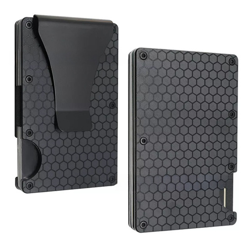 Cross-border foreign trade new multi-texture aluminum alloy card holder creative pattern RFID anti-skimming men's wallet money clip