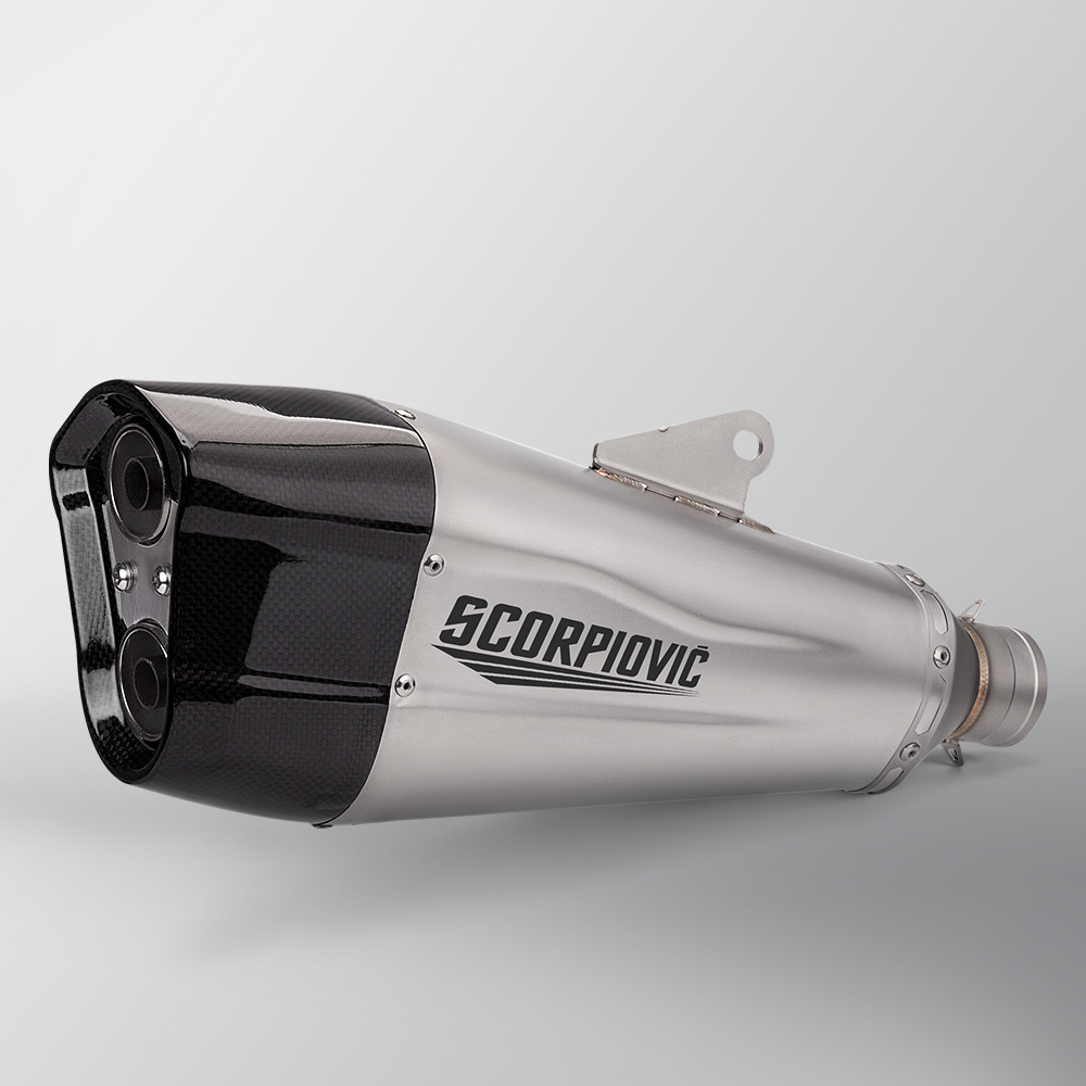 Motorcycle exhaust pipe modification exhaust tail section K165 carbon fiber exhaust pipe lossless installation locomotive Universal