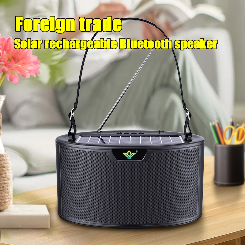 Portable impact bluetooth speaker cross-border high-end electronic products speake solar radio with bluetooth sound