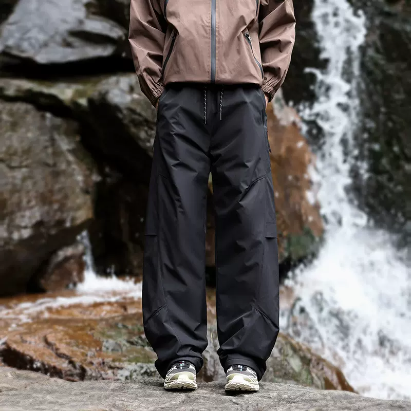 大码保暖加厚羽绒裤男冬季新款防风防寒休闲户外鸭绒登山裤直筒裤