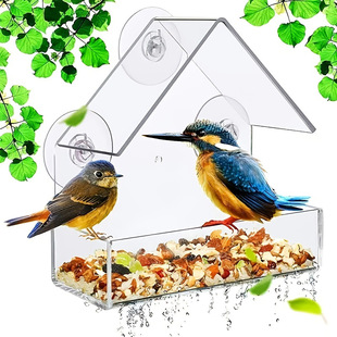 Cross Border Hot Sale Acrylic Birdcage Outdoor Hummingbird Feeder Adsorption Bird Feeder Bird Feeder Bird Cage