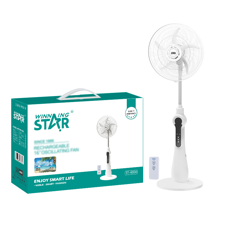 Winningstar transfronteriza en stock estándar europeo estándar británico DC hogar portátil piso control remoto ventilador solar