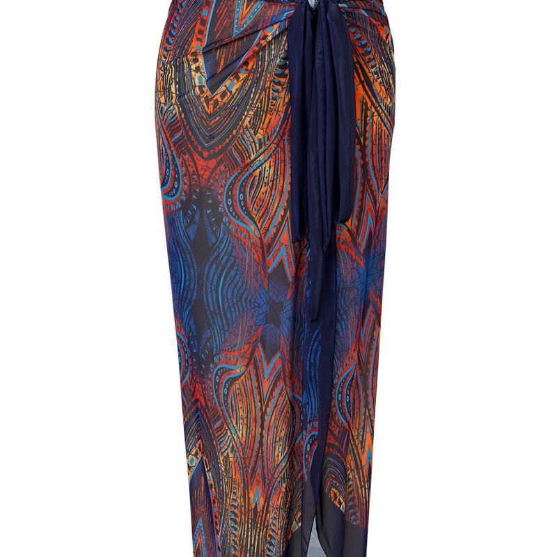 Summer Quick-Drying Breathable Beach Skirt Sun Protection Cover-Up Cross-Border Women's Swimsuit Cover-Up European and American Floral Skirt