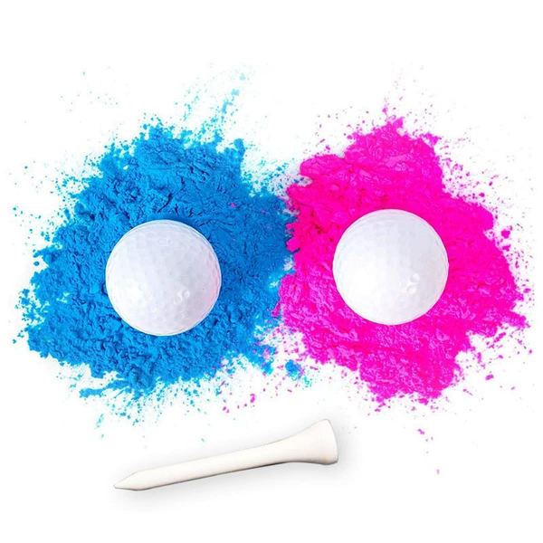 A set of pink and blue (with one ball spike)