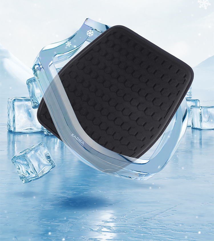 Summer Car Cool Cushion Monolithic Gel Seat Cushion Honeycomb Breathable Silicone Cool Car Cushion Office Cushion