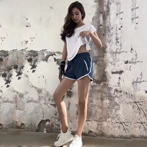 Summer Shorts Women's Loose Quick-Drying Casual Plus Size Mock Two-Piece Anti-Slip Running Fitness Yoga Shorts