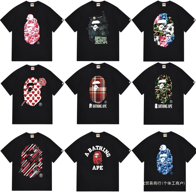 Cross-Border Trendy Brand Short-Sleeved Men's Letter-Printed American Street Style Loose-Fitting Couple Casual T-Shirt Half-Sleeved Shirt Cross-Border Trendy Brand Short-Sleeved Men's Letter-Printed American Street Style Loose-Fitting Couple Casual T-Shirt Half-Sleeved Shirt
