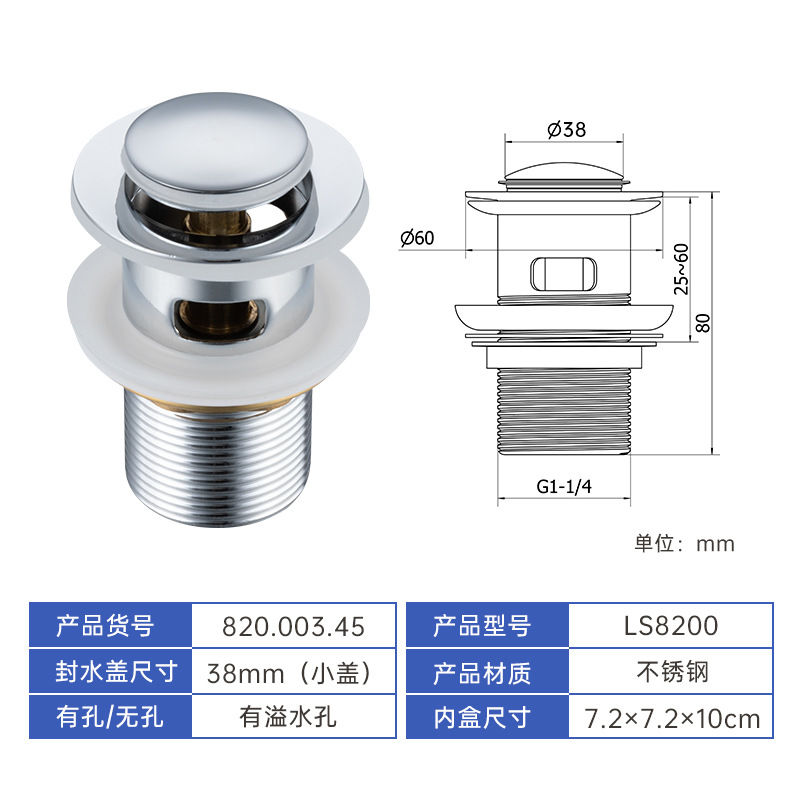 Arandela patentada mejorada: tapa pequeña con orificio de desbordamiento (almohadilla de cuero de silicona con tapa de cobre)