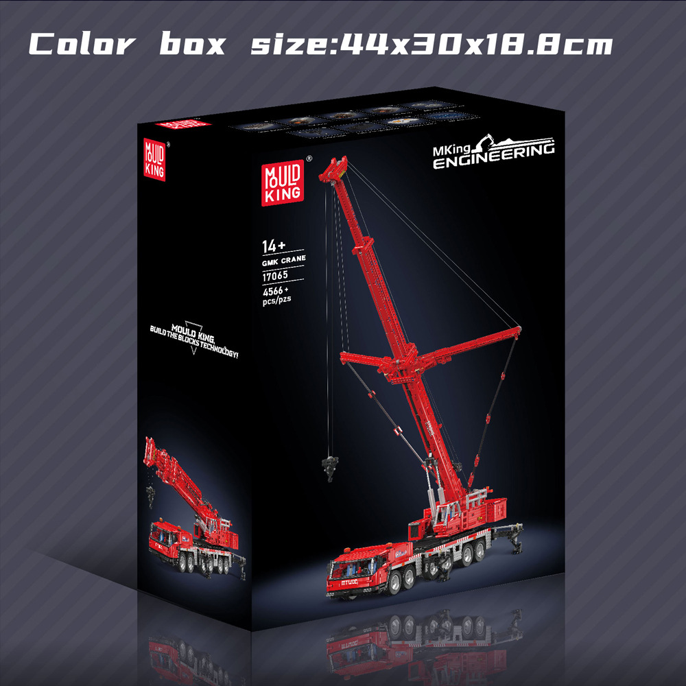Gran vehículo de ingeniería de Yuxing 17065 Grove grúa móvil de alta dificultad eléctrica control remoto ensamblaje de bloques de construcción hombre