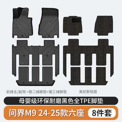 Vehicle Accessories – Modelə uyğun ayaqaltı - wenjie-m9-six-seater-tpe-floor-mats-menis