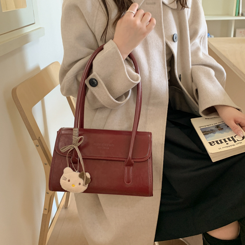 Bolso de brazo retro coreano para mujeres otoño y invierno 2025, nueva moda bolso de mano de alta calidad bolso de hombro de viaje
