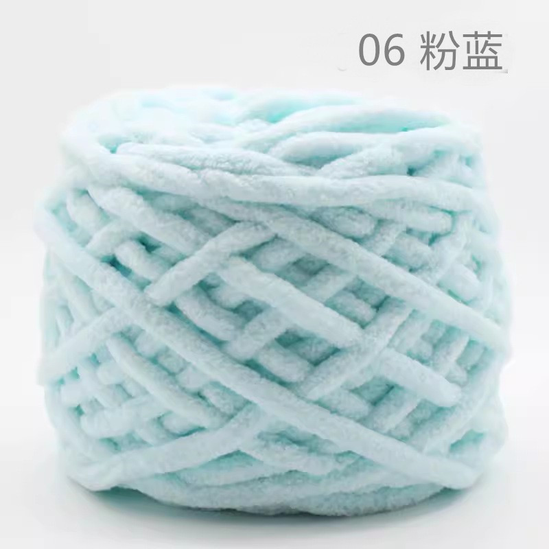 Lana tejida tira de hielo de lana gruesa hecha a mano DIY bufanda tejida bola de lana ganchillo gancho zapatillas hilo suave