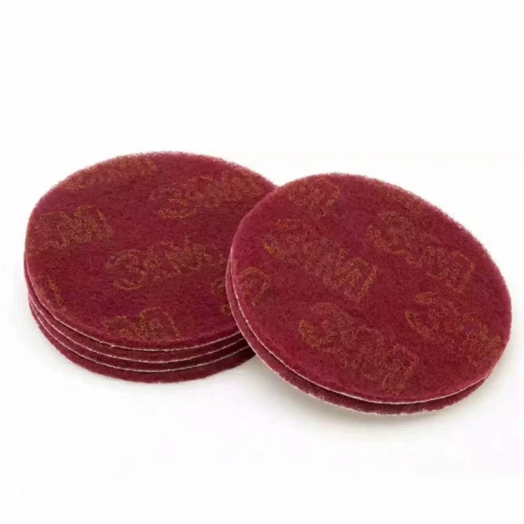 3M背绒百洁布 5寸圆形除锈 调和 整理 清洁抛光片 7448 7447 8696