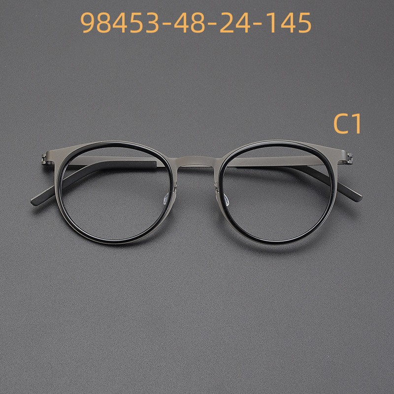 Men's Retro Round Glasses Small Frame Jiang Wen Style Lightweight_voghion.com