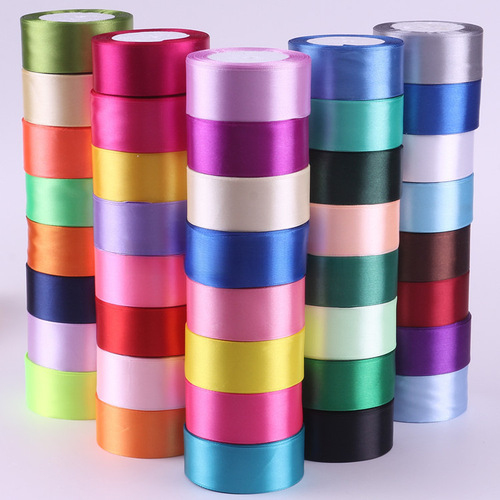 Wholesale 4cm Wide Ribbon, Baking Gift Box Packaging Decoration Colorful Silk Ribbon Weaving Ribbon Color Ribbon DIY Ribbon