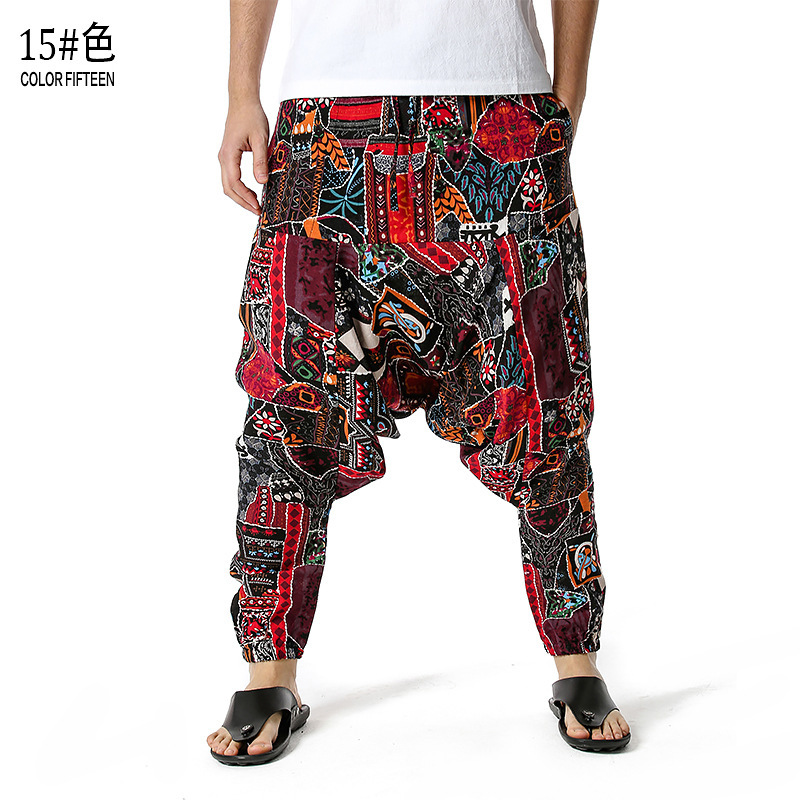 men's and women's foreign trade Harun yoga pants loose bohemian pants hanging pants moth pants 98