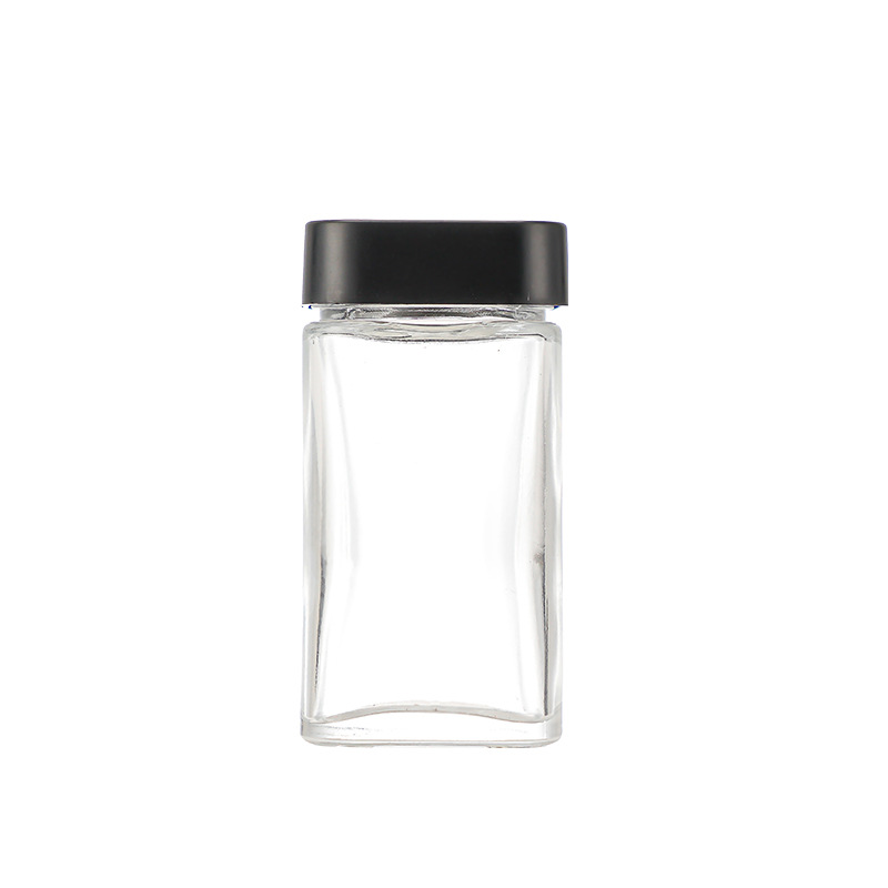 Botella de crema para ojos transparente de 100ml Botella de vidrio para cosméticos, botella de crema de gran capacidad, botella vacía para productos multiusos para el cuidado de la piel