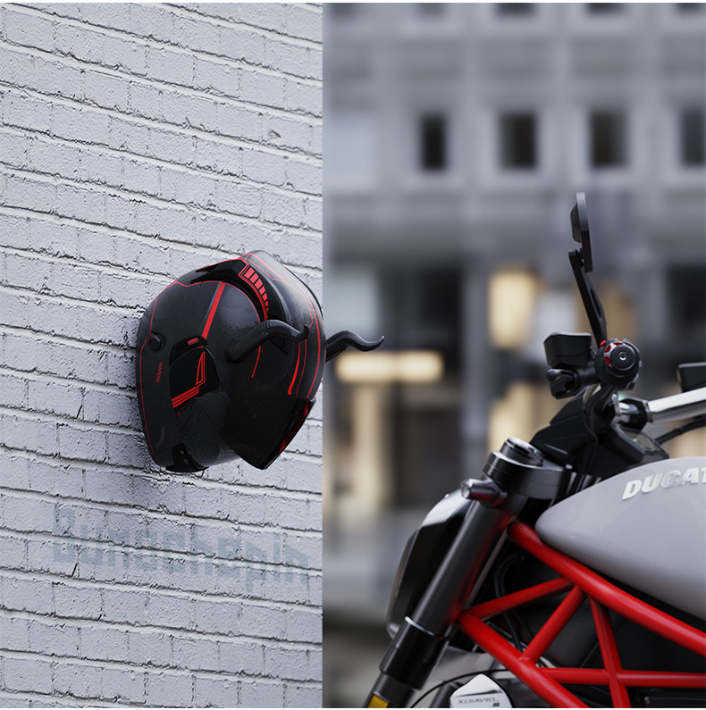 Electric Car Helmet Shelf Wall Hanging Helmet Holed Hanging Hat Storage Rack Motorcycle Helmet Hanging Hook