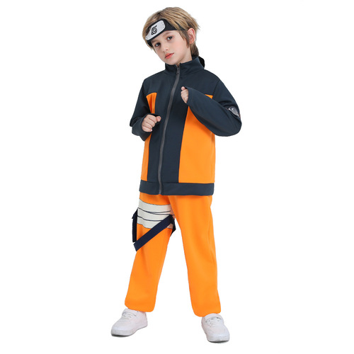 Boy Naruto Uzumaki Naruto Japanese Cartoon Anime Cosplay Halloween Crossdressing Cos Costume