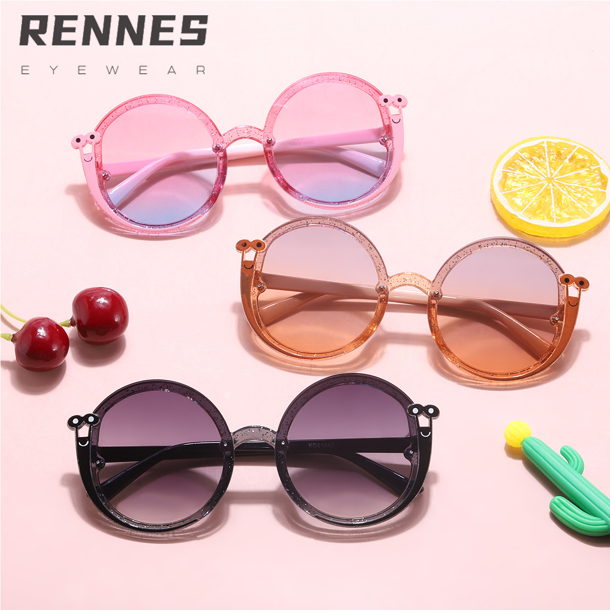 2022 nueva moda retro gafas de sol de serpiente pequeña para niños lindo multicolor protección UV gafas de sol para niños 61042