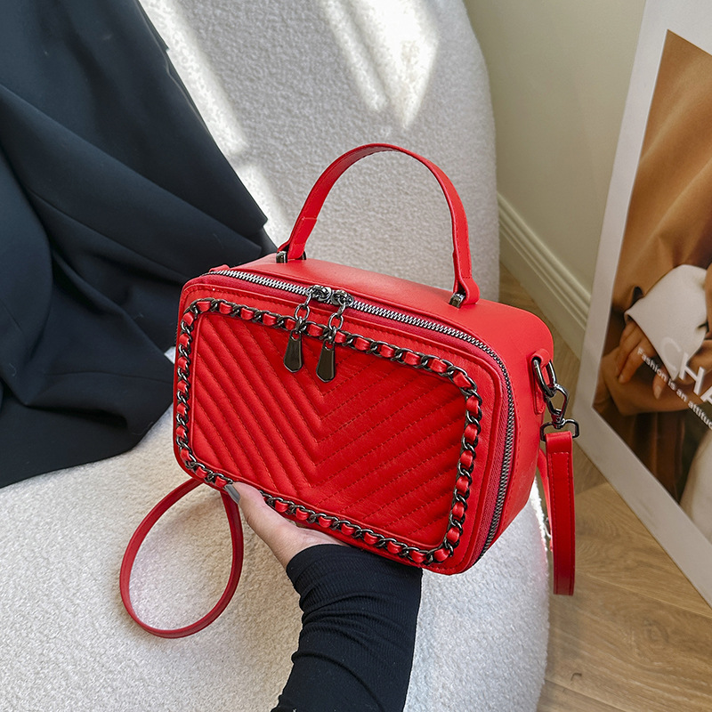 2024 bolso de mujer explosivo transfronterizo nuevo bolso de cadena de diamantes de moda bolso de hombro de gran capacidad bandolera pequeño bolso cuadrado