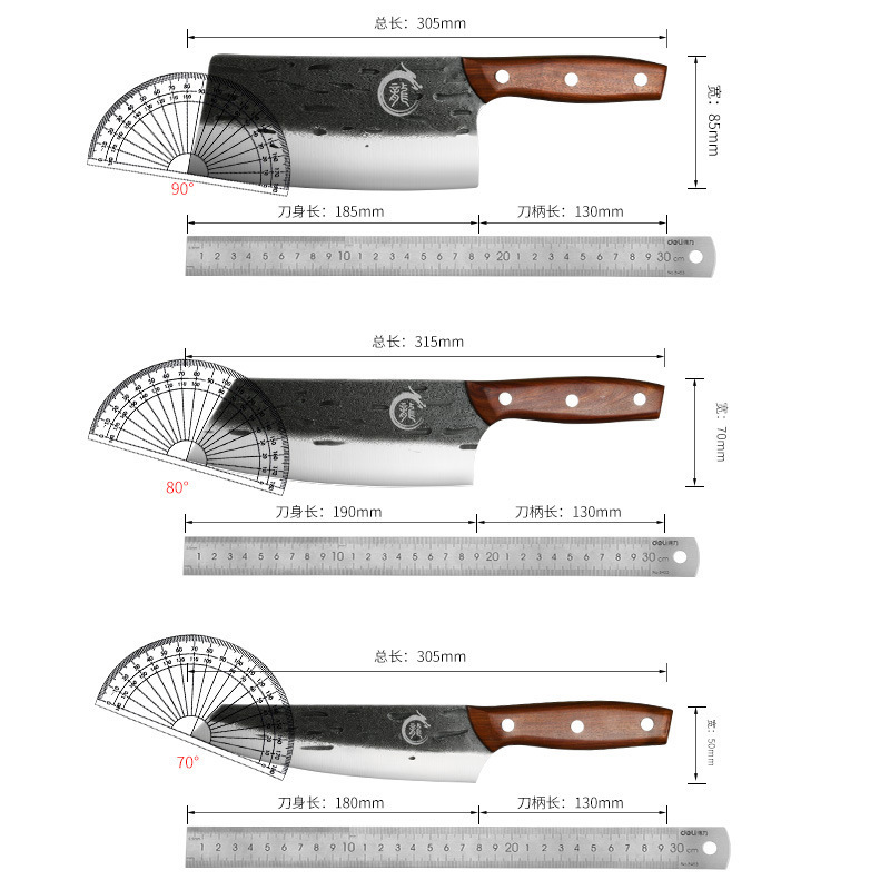 Kit combinado de cuchillo de cocina forjado Longquan cuchillo de cocina cuchillo de hueso afilado cuchillo de corte de verduras doméstico otros