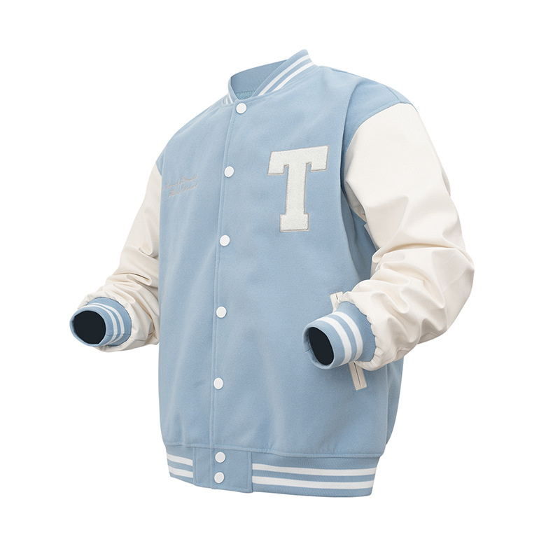 Hombres de béisbol para hombres y mujeres pueden usar chaquetas de estilo europeo y americano sueltas, chaquetas de tendencia de costilla de cuero pu, chaquetas superiores