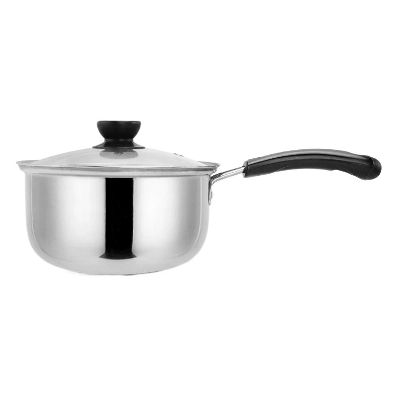 Маленький горшок для молока с одной ручкой 18 см из нержавеющей стали утолщенный горшок для кипячения молока детское питание суп горшок индукционная плита антипригарный горшок