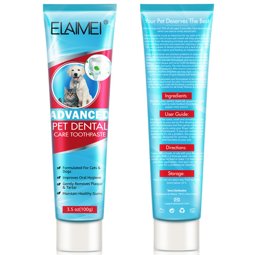 ELAIMEI Pet Mint Toothpaste Pet Supplies Dog Toothpaste Oral Care Toothpaste Cats and Dogs 100g