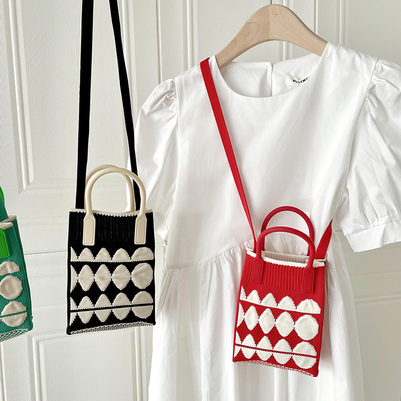 Viajes de primavera coreanos lindos mini bolsos de color de geometría para estudiantes de bolsos de mano versátiles bolsos de mochila en stock