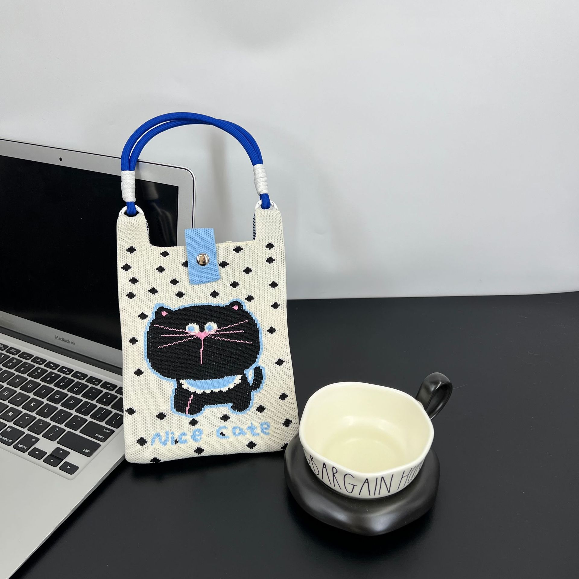 H-02 대마줄 검정과 파랑 고양이 + 남색 대마줄