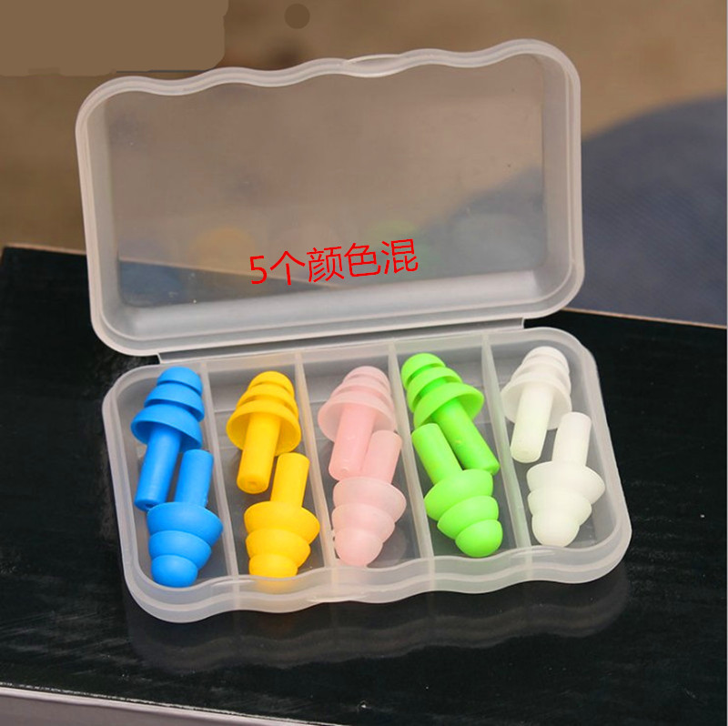 Silicone Earplugs 5 Pairs of Earplugs, Noise Reduction, Anti-Snoring, Soundproofing Earplugs, Sleep Slow Rebound, Straight Handle Earplugs