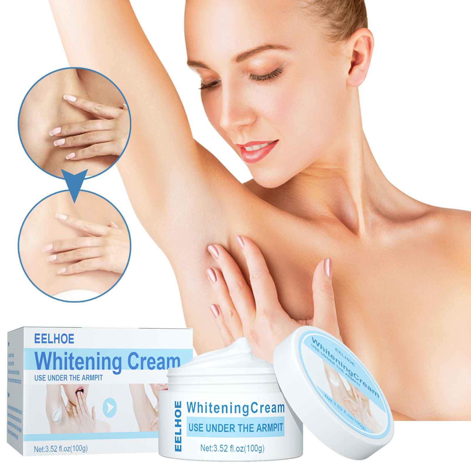 eelhoe armpit whitening and brightening cream moisturizing, rejuvenating, brightening, melanin, brightening and whitening armpit repair cream_voghion.com