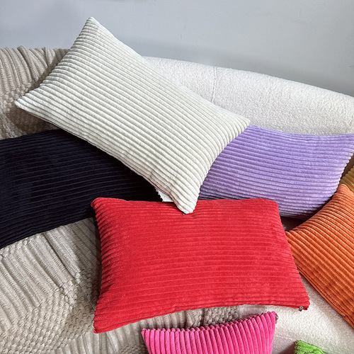Bestselling wholesale rectangular short plush large throw pillow cover portable machine washable sofa cushion with a sense of luxury